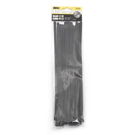 Sťahovacie pásky 7,6x300mm čierne/25ks - rozopínacie