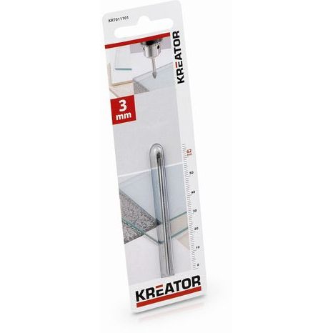 Vrták do obkladů, dlaždic a skla Kreator 3x62mm KRT011101