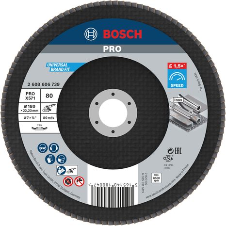 Brusný lamelový kotouč Bosch PRO X571 180 mm G80 2608606739