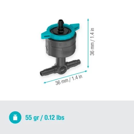 Regulovatelný řadový kapač Gardena Micro-Drip 1-8 l/h vyrovnávající tlak 13314-20 - 4