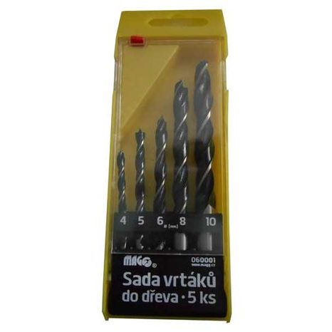 Sada hadovitých vrtáků MAGG do dřeva 4,5,6,8,10mm 060001