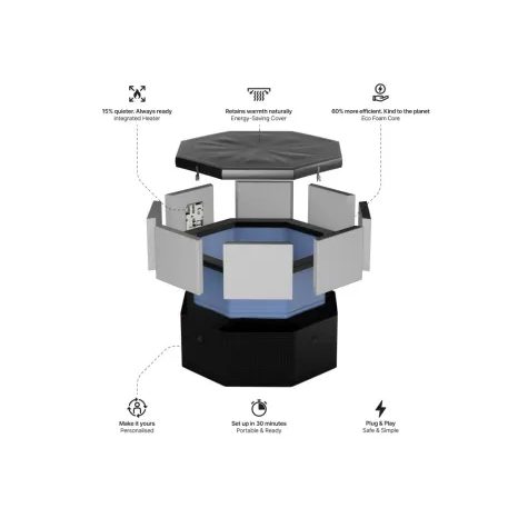 Vírivý bazén CF COMO 6 CHARCOAL BLACK - 3