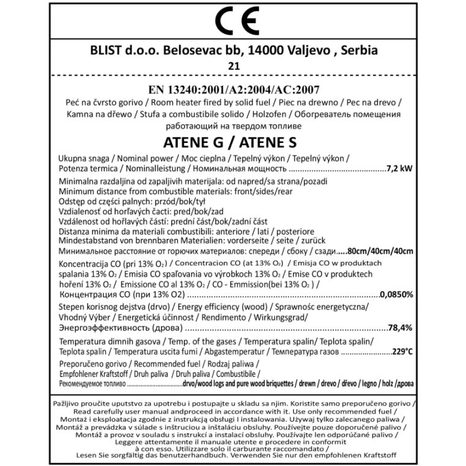 Krbová kamna BLIST ATENE S šedá - 4