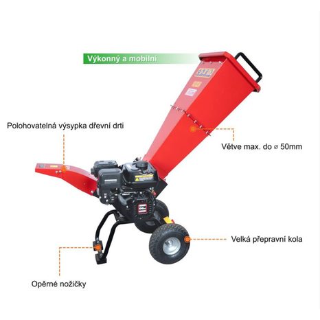 Benzínový drtič větví GÜDE GH 4.1-50 94429 - 5
