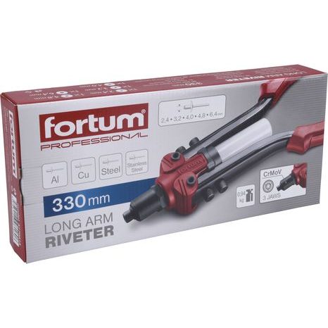 FORTUM 4770614 - kleště nýtovací pákové, 330mm, 2,4 - 6,4mm - 4