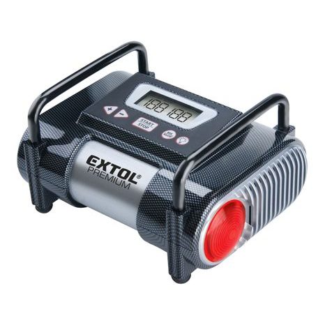 EXTOL PREMIUM 8864006 - kompresor auto 12V, automatický s LCD a světlem, 12V, 6,9bar 