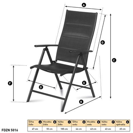 Zahradní křeslo polohovatelné FIELDMANN FDZN 5016 - 2