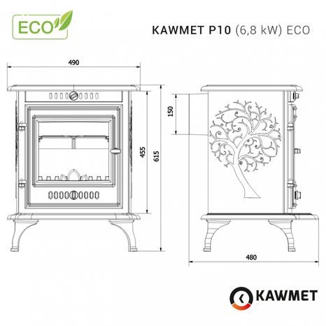Krbová kamna KAWMET P10 - 4