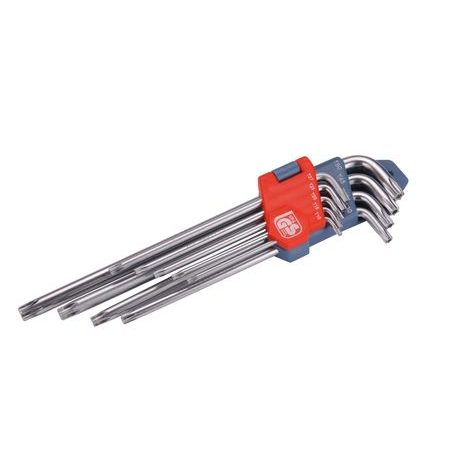 EXTOL PREMIUM 8819412 - L-klíče TORX prodloužené, sada 9ks, T10-50mm