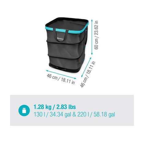 Záhradný kôš Gardena skladací, hranatý - veľ. M 11715-20 - 4