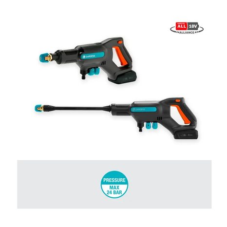 Aku vysokotlaká myčka Gardena AquaClean 24/18V P4A 14800-20 - 4