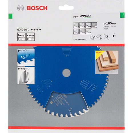 Pilový kotouč Bosch Expert for Wood 165 mm 48 T 2608644024 - 2