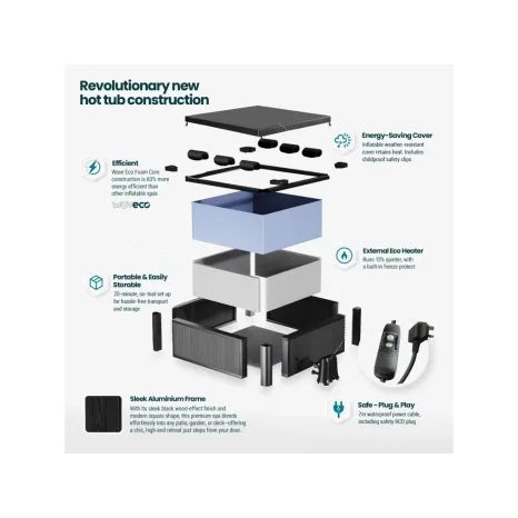 Vírivý bazén CF Wave ADRIATIC 6 BLACK WOOD - 6