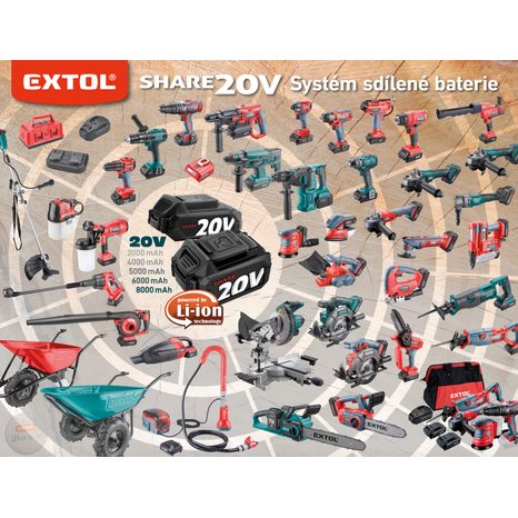 Aku multifunkční oscilační bruska EXTOL PREMIUM 8891843 - 9