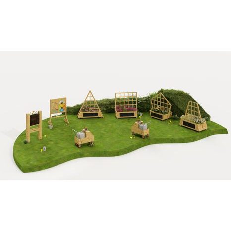 Dřevěný dětský vozík na vodu s madlem Classic World - 2