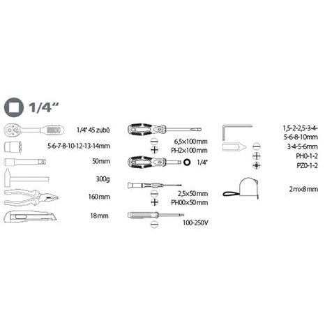 Sada nářadí EXTOL LADY 6596 - 3