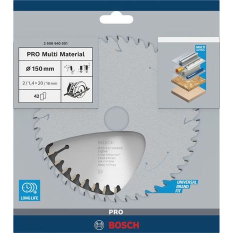 Pilový kotouč Bosch PRO MultiMaterial 150 mm 42T 2608640501 - 2