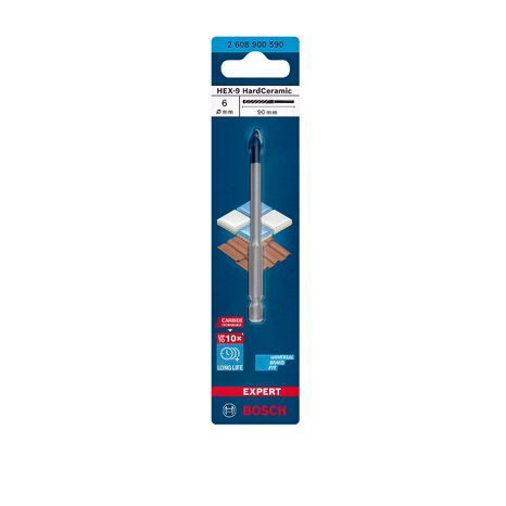 Vrták do dlažby Bosch EXPERT HEX-9 HardCeramic 6 x 90 mm 2608900590