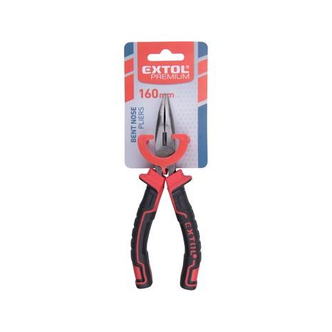 EXTOL PREMIUM 8813185 - kliešte polguľaté zahnuté, 160mm - 2