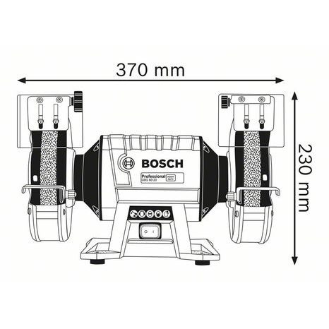 Elektrická dvoukotoučová stolní bruska Bosch GBG 60-20 060127A400 - 5