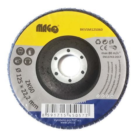 Lamelový brusný kotouč MAGG 125 mm 60 BKVSM125060 - 2
