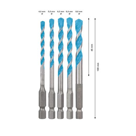 Sada vrtáků Bosch EXPERT HEX-9 MultiConstruction 2608900585 - 3