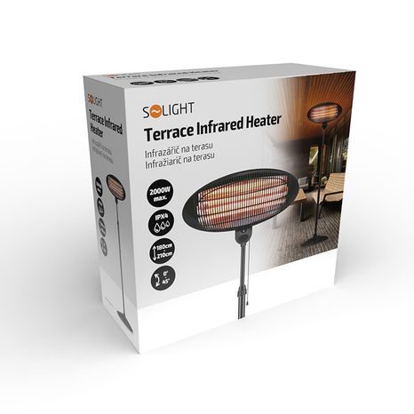 Infrazářič na terasu SOLIGHT 2000W IR03 - 8