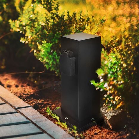 Zahradní sloupek SOLIGHT nerez ocel, 2 zásuvky PG11B - 6