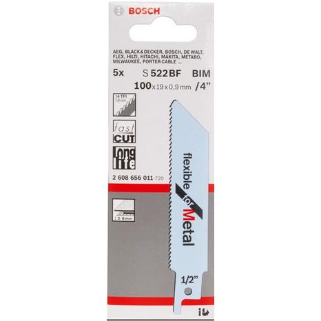 Pilový plátek Bosch Flexible for Metal S522 BF 5 ks 2608656011