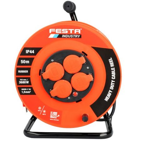 Venkovní prodlužovací kabel na bubnu 25m 3x1,5mm² FESTA INDUSTRY 37750 - 2