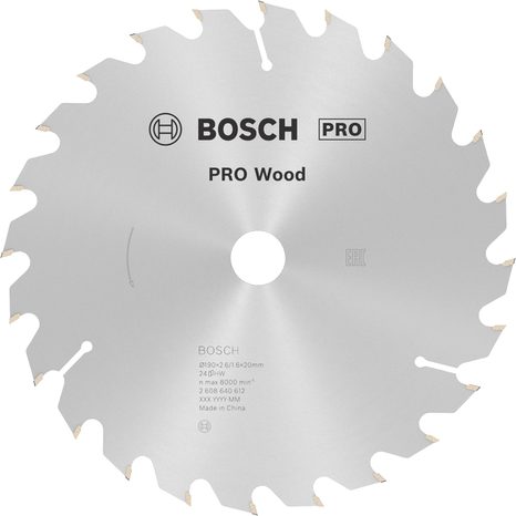 Pilový kotouč Bosch PRO Wood 190 mm 24T 2608640615