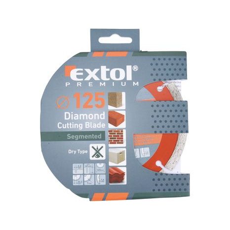 EXTOL PREMIUM 108712 - kotouč diamantový řezný segmentový - suché řezání, 125x22,2x2,2mm - 2