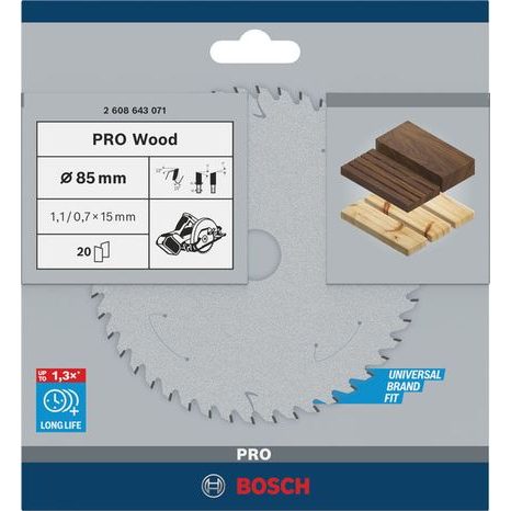 Pilový kotouč Bosch PRO Wood 85 mm 2608643071 - 2