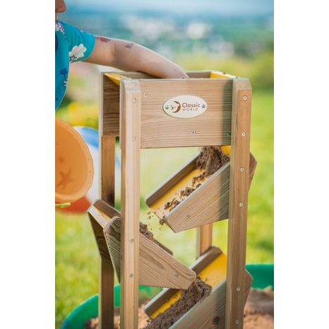 Dřevěná skluzavka na písek žlutá Classic World - 12