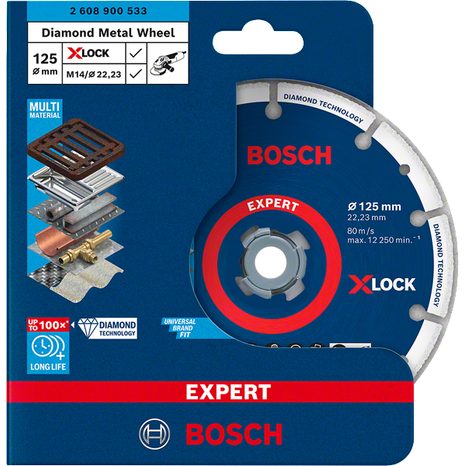 Diamantový řezný kotouč Bosch EXPERT Diamond Metal Wheel X-LOCK 125 mm 1 ks 2608900533 - 2