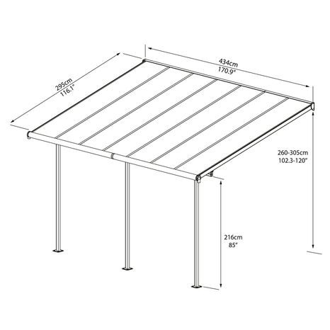 Hliníková pergola Palram Sierra 4200 bílá 3 x 4,25 - 8