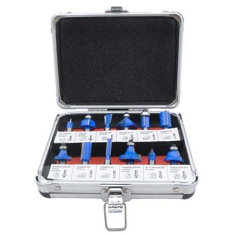 Sada HM fréz stopka 8mm - 12 dílů Magg v AL kufru - 2