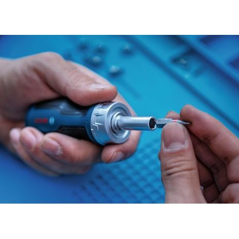 Ráčnový krátký šroubovák Bosch se zásobníkem 6 ks bitů 1600A039PW - 5