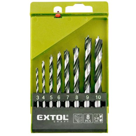Súprava hadovitých vrtákov EXTOL CRAFT do dreva ∅3-10mm 1142