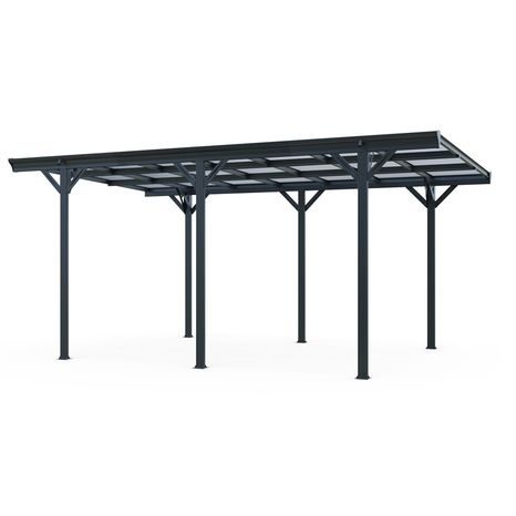 Prístrešok pre auto Riwall PRO RMCP 16 x 10 antracit 5x3m