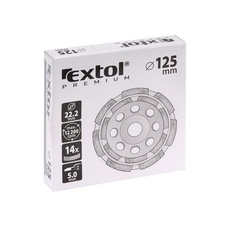 EXTOL PREMIUM 8803121 - kotouč diamantový brusný dvouřadý, 115x22,2mm - 2