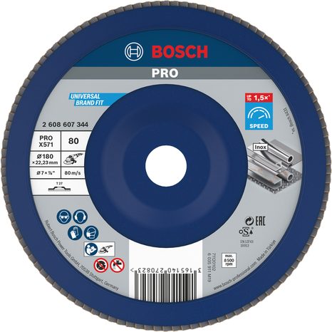 Brusný lamelový kotouč Bosch PRO X571 180 mm G80 2608607344