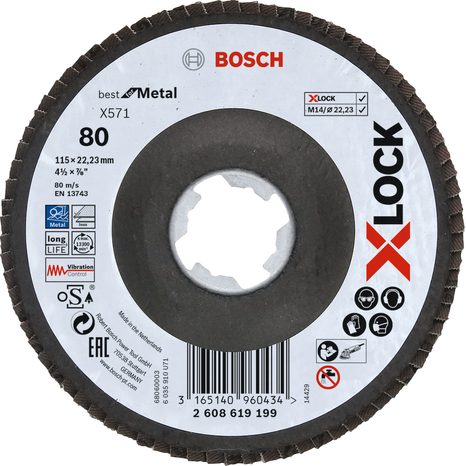 Brusný lamelový kotouč Bosch PRO X571 115 mm G80 2608619199
