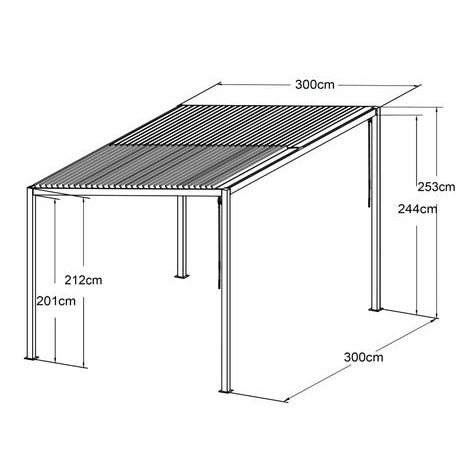 Hliníková pergola LANITPLAST BIOCLIMATIC 33 LG2299 - 3