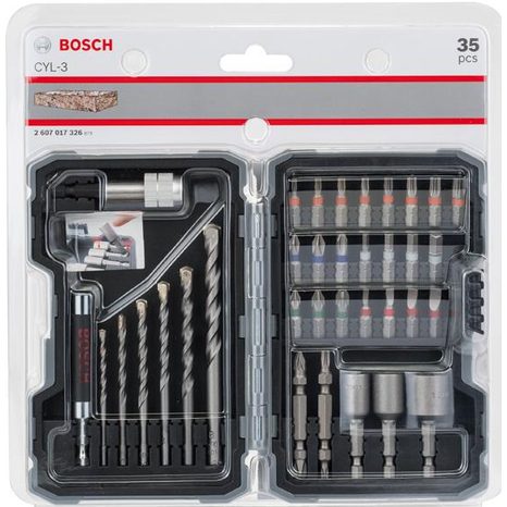 Sada spirálových vrtáků a šroubovacích nástavců Bosch Extra Hard 35ks 2607017326 - 2