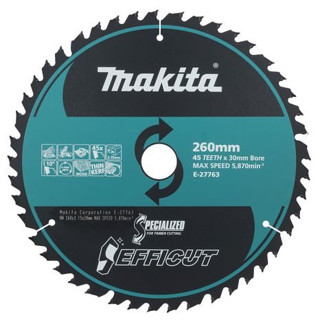 Pilový kotouč na dřevo Makita Efficut 260 mm 45Z E-27763