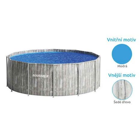 Bazén Florida Marimex 3,66 x 1,22 m ŠEDÉ DŘEVO vč. skimmeru 10340321 - 2