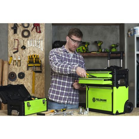 Poškozeno - Kovový box na nářadí FIELDMANN FDN 4150 50004671 - 9