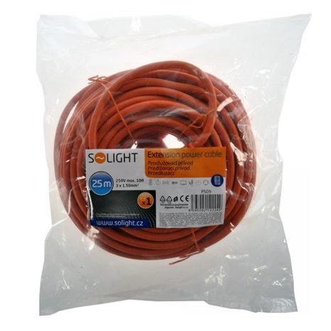 Predlžovací kábel 25m 3x1, 5mm2 - oranžový - 2