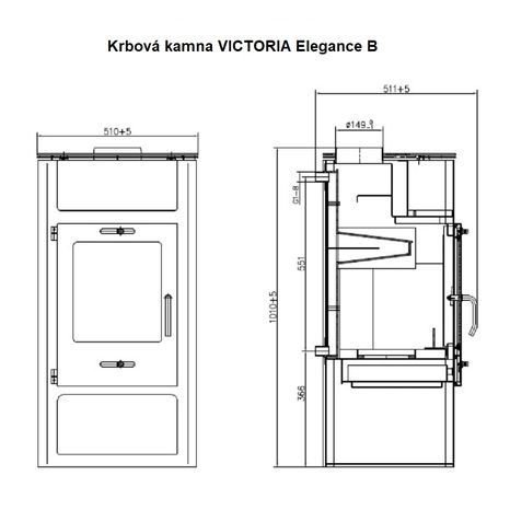 Krbová kamna s výměníkem VICTORIA Elegance B - 2